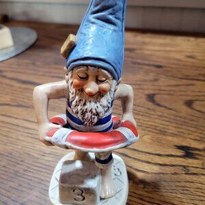 Vintage Porcelain Boy Goebel Company Mark the Gnome Swimmer Figurine